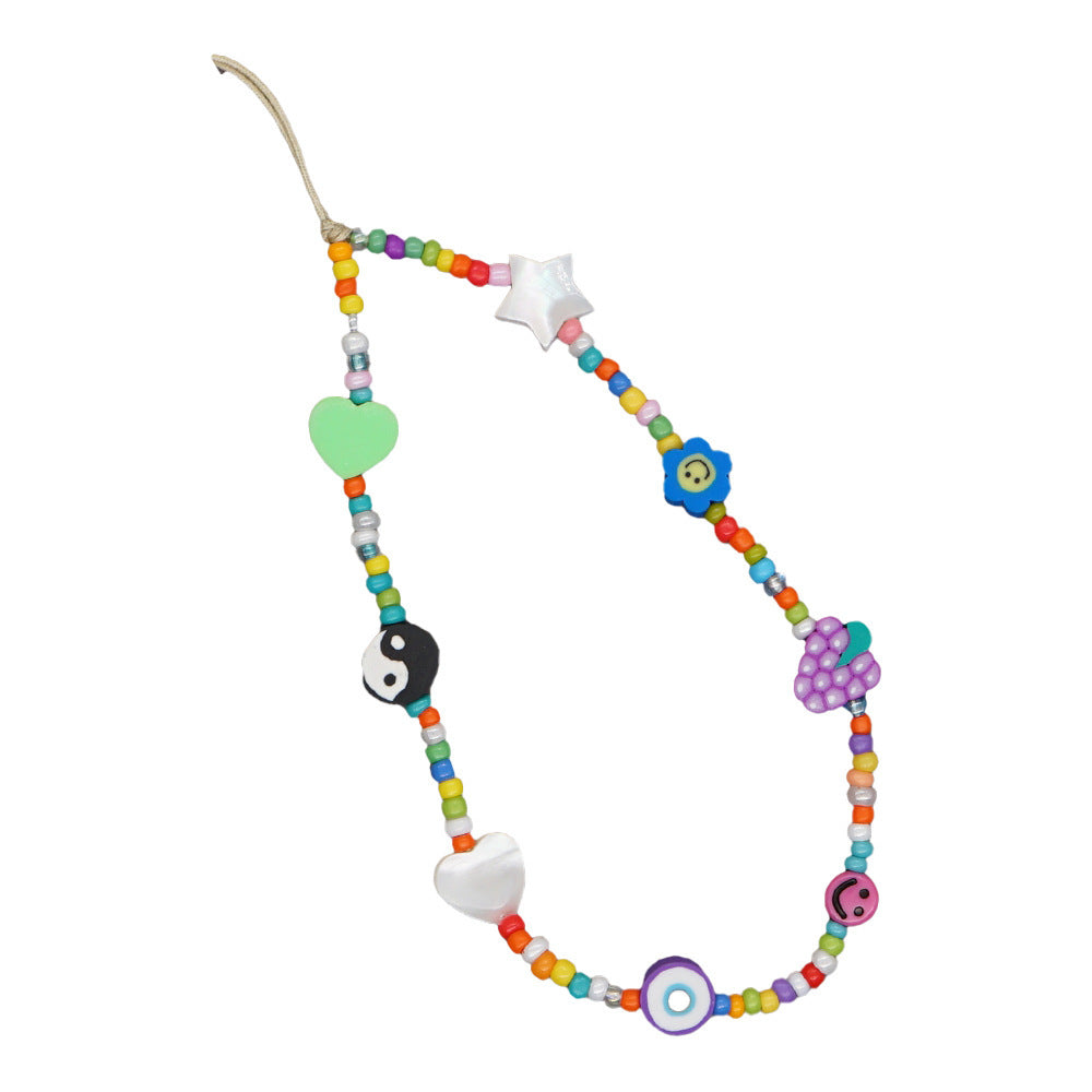 Wholesale Acrylic Ball Nylon Phone Lanyard